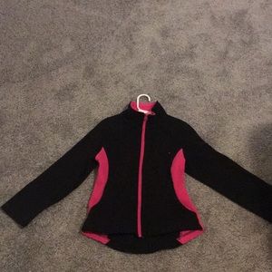 Pink and black sweater